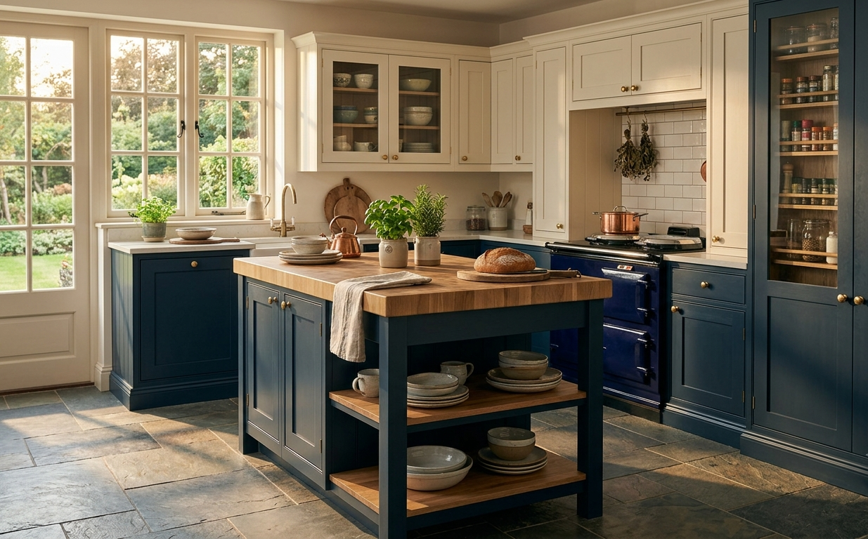 Classic shaker kitchen design in Abu Dhabi